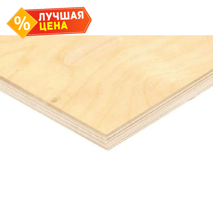 Фанера ФСФ береза сорт 2/2 18х1500х3000 мм